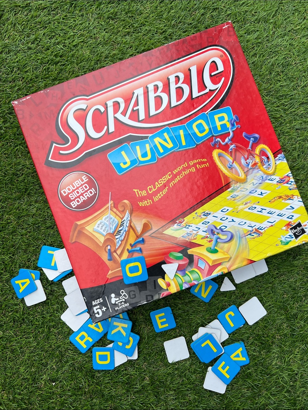 Retro Hasbro Scrabble Junior board game 2012 GREAT CONDITION!! Ages 5+